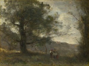 The Oak in the Valley av Jean-Baptiste-Camille Corot